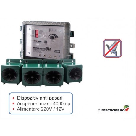 Super BirdXPeller Pro (4000 mp) - Aparat profesional anti-pasari (porumbei)