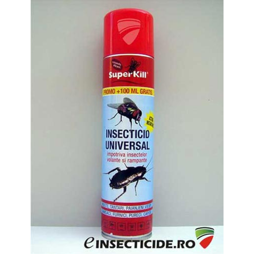 Super Kill: Insecticid universal anti muste, tantari, gandaci, furnici, pureci (400ml) 