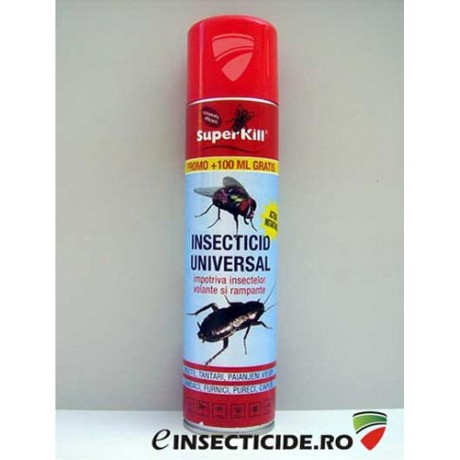 Super Kill: Insecticid universal anti muste, tantari, gandaci, furnici, pureci (400ml) 
