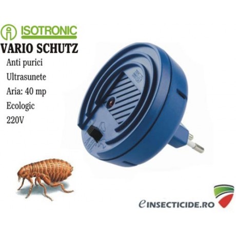 Vario Schutz (40 mp): Ultrasunete contra puricilor cu frecvente variabile 