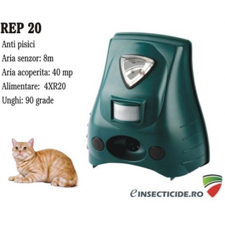  REP20: Lampa stroboscopica, ultrasunete si senzor de miscare pentru alungarea pisicilor 