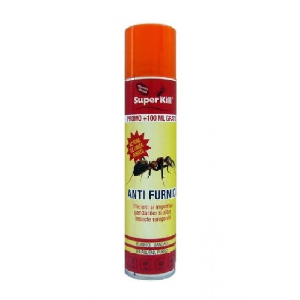 Super Kill (400 ml) - Insecticid aerosol impotriva furnicilor si altor insecte 